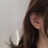 925 Silver Simple Korean Zircon Mini Cross Stud Earrings for Teen Women Daily Life Party Jewelry
