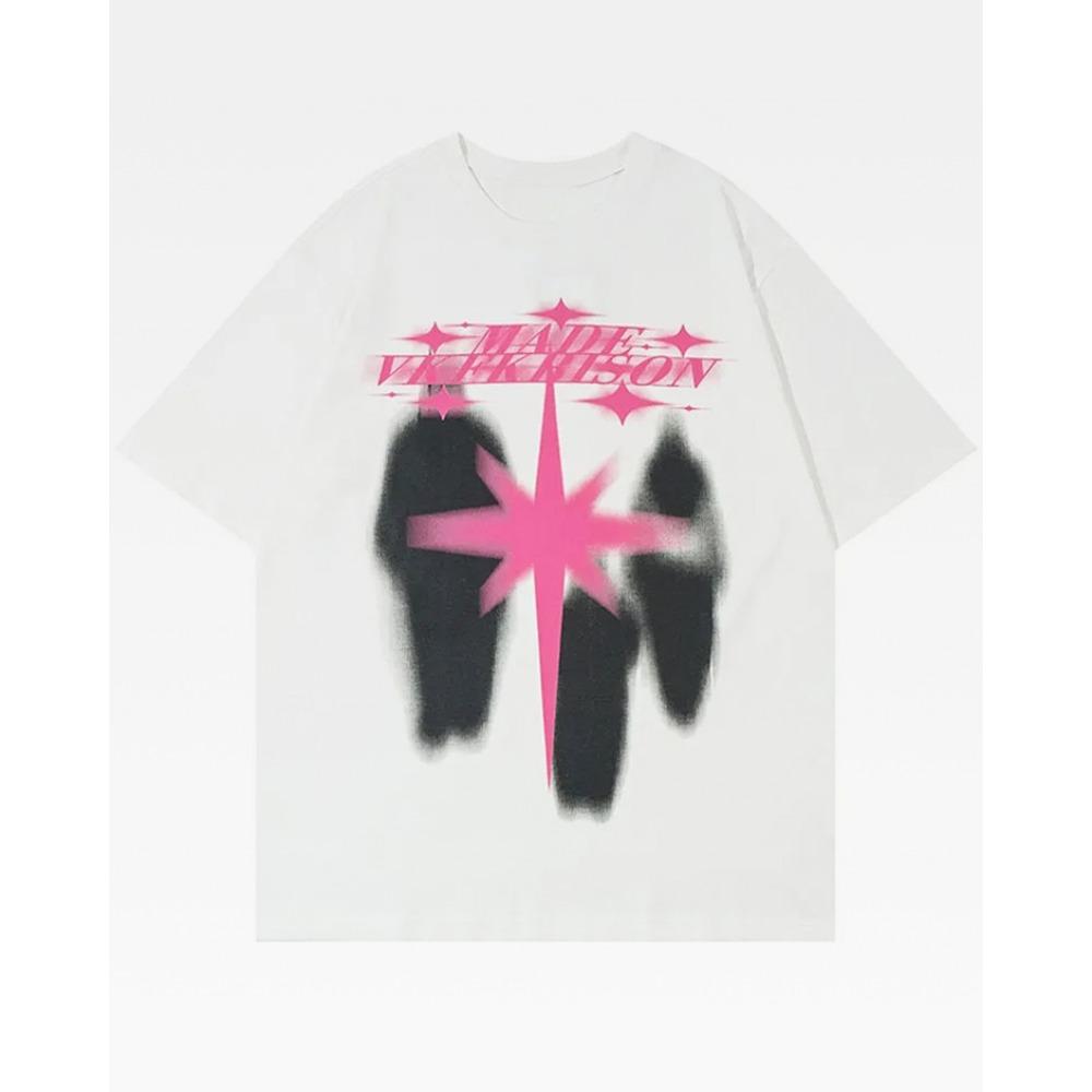 Tshirt Unisex Unisex Letter Graphic Vintage Y2k Grunge Gothic Streetwear Loose Casual Tee Top