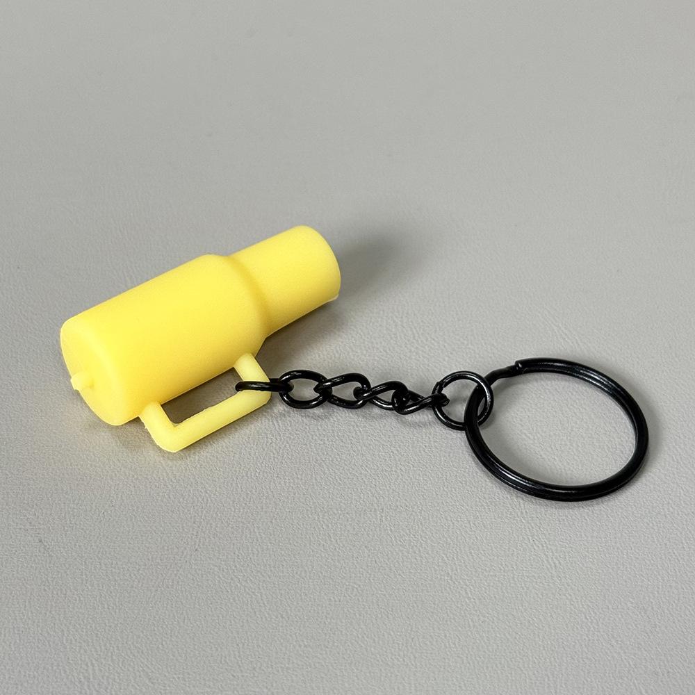 Fitness Keychain: Silicone Barbell Plate Pendant Gift