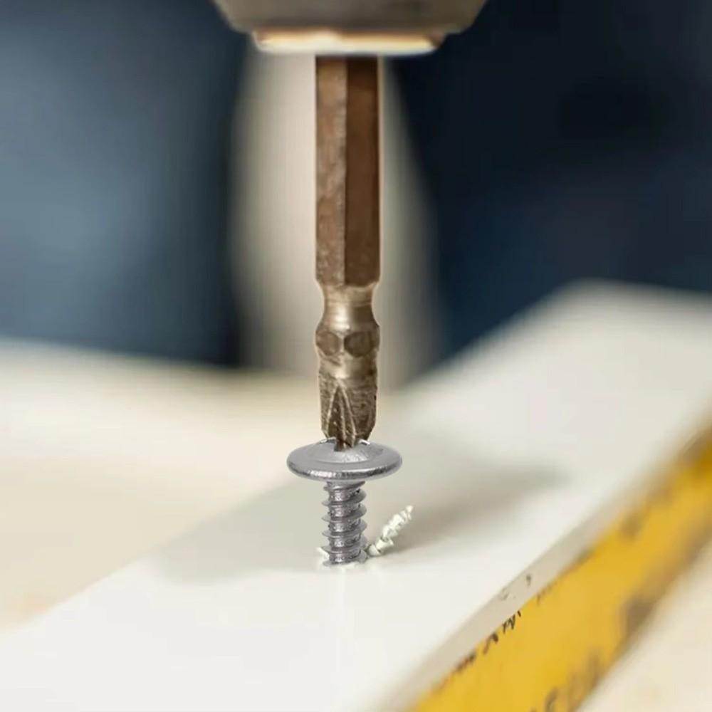 50 STÜCKE Runde Unterlegscheibe Selbstschneidende Schrauben Flachkopf Metallschrauben Selbstbohrende Schrauben für Holzblech