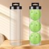 Transparent Pickleball Storage Box With Lid Cylindrical Empty Ball Holder Pickleball Tube Barrel Badminton Baseball Tennis