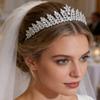Diademi con Cristalli da Regina di Bellezza Portatili Fascia Elegante Corone Accessorio per Capelli per Donne in Esibizioni in Costume