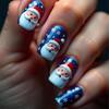 Festive Press On Nail SelfAdhesive Gel Stickers Christmas Patterns Nail Art Tools With Emery Board