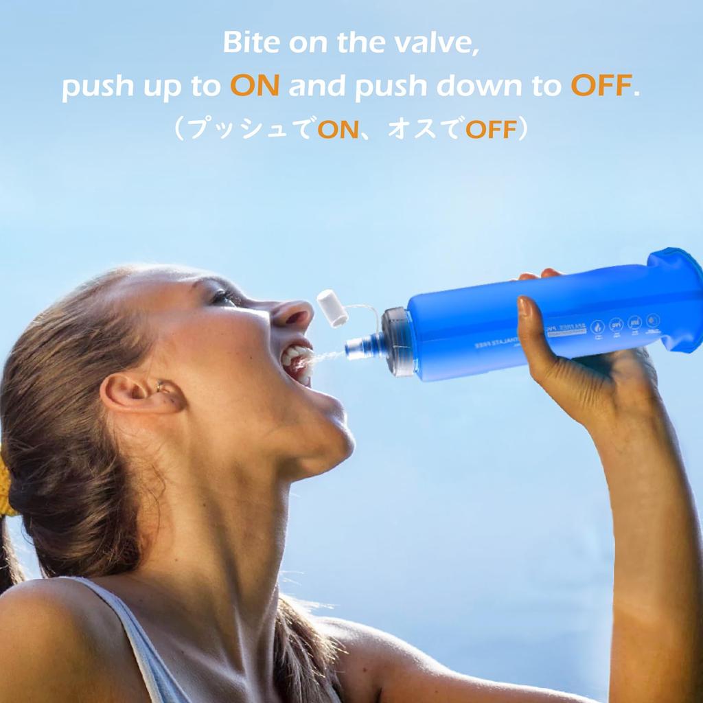 TRIWONDER Soft Flask Hydration with Dustproof for Trail and Mountaineering One Bottle, 500ml, Foldable, Cap, Lightweight, Running, Marathons, Hiking,