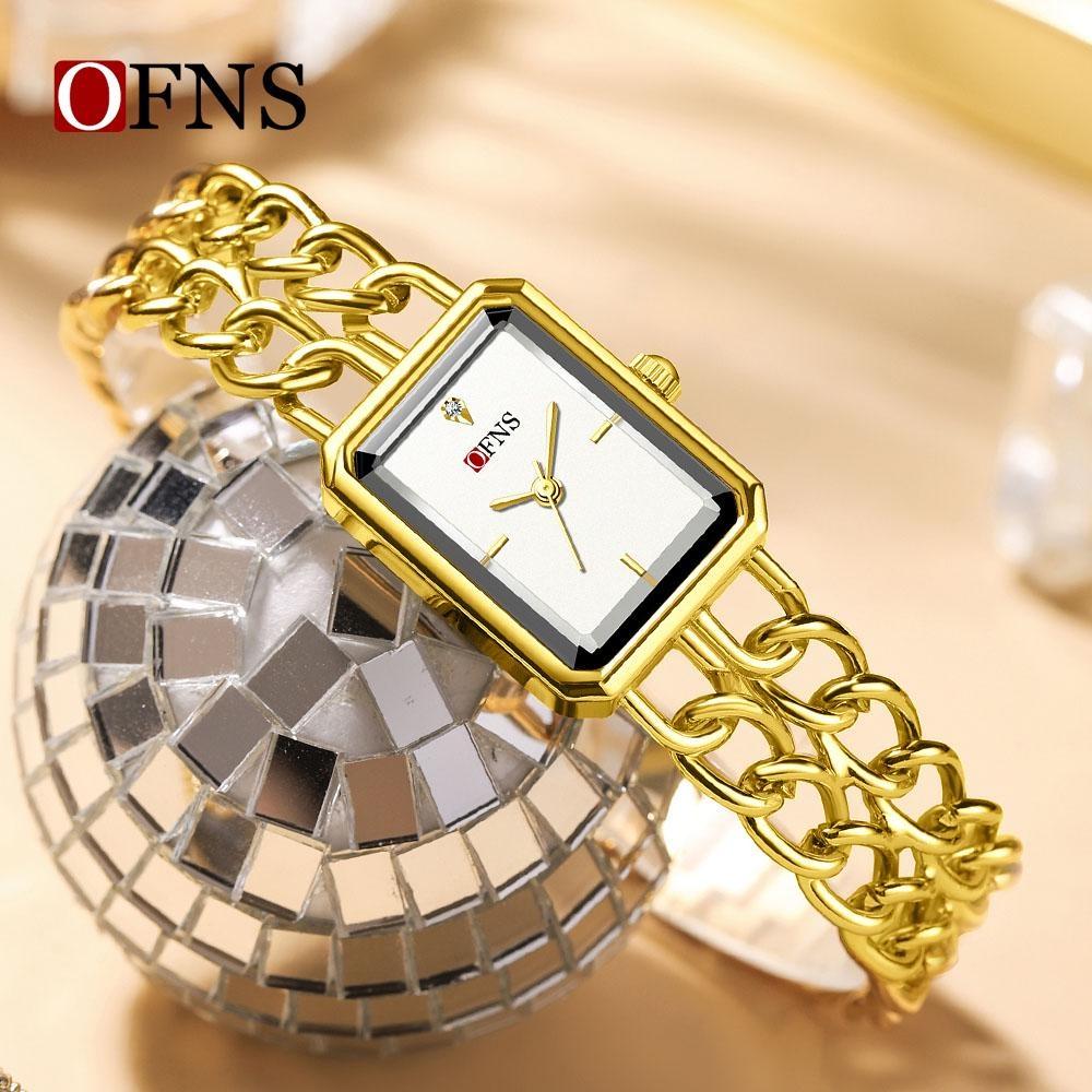 Luxury Women's Quartz Watch Elegant Diamond Dial Stainless Steel Band Waterproof Casual Wristwatch