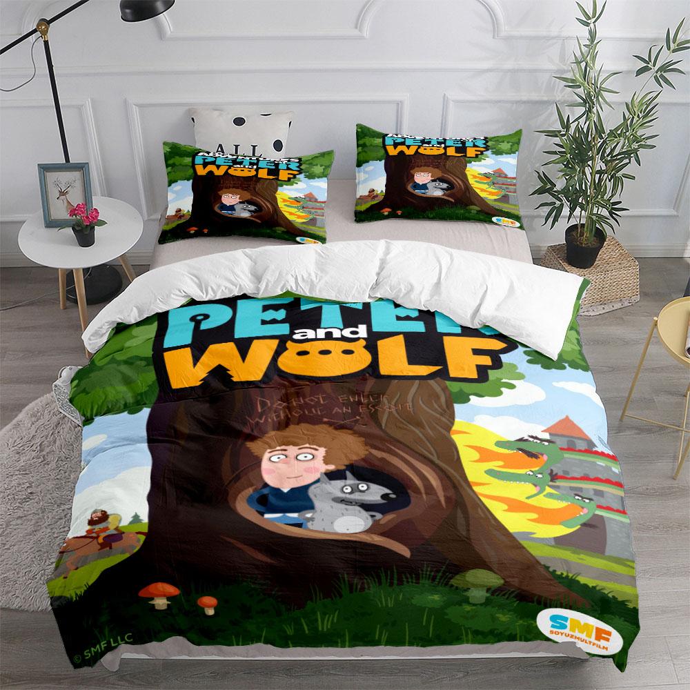 Orange Moo Cow Children Duvet Cover Set King Queen Double Twin Single Bed Linen Set