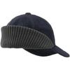 Mizuno Breath Thermo Fleece Cap with Unisex C2JWA601 Earmuffs, Moisture-Wicking, Heat-Generating Hat, Navy, (Head Circumference 55-60cm),