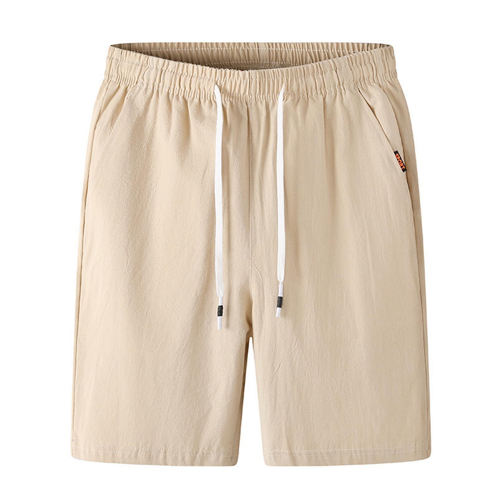 Men S Loose Cotton And Linen Cropped Pants Fashionable Casual Sports Straight Leg Pants M