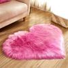 Fuzzy Carpets Love Heart Shape Fluffys Floor Mats Girl Soft Plushes Solid Color Chair Sofa Cover Bedroom Home Decoration