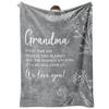 Grey Soft Throw Blanket To My Grandmother From Grandkids Couch 60x80 Inch