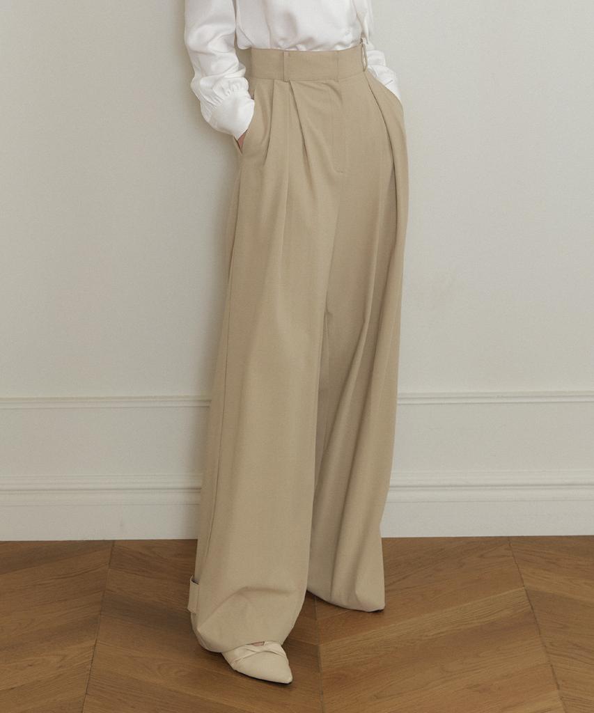 LUCIR ZU Monet Wide Slacks (Beige)