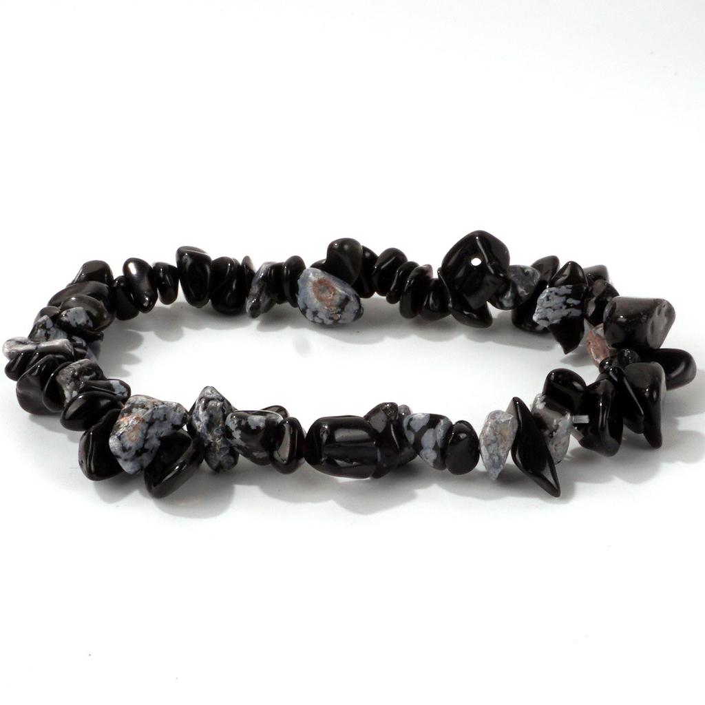 Natural stone bracelet beaded natural gravel elastic stacking wearing versatile high-end light luxury hot-selling bracelet