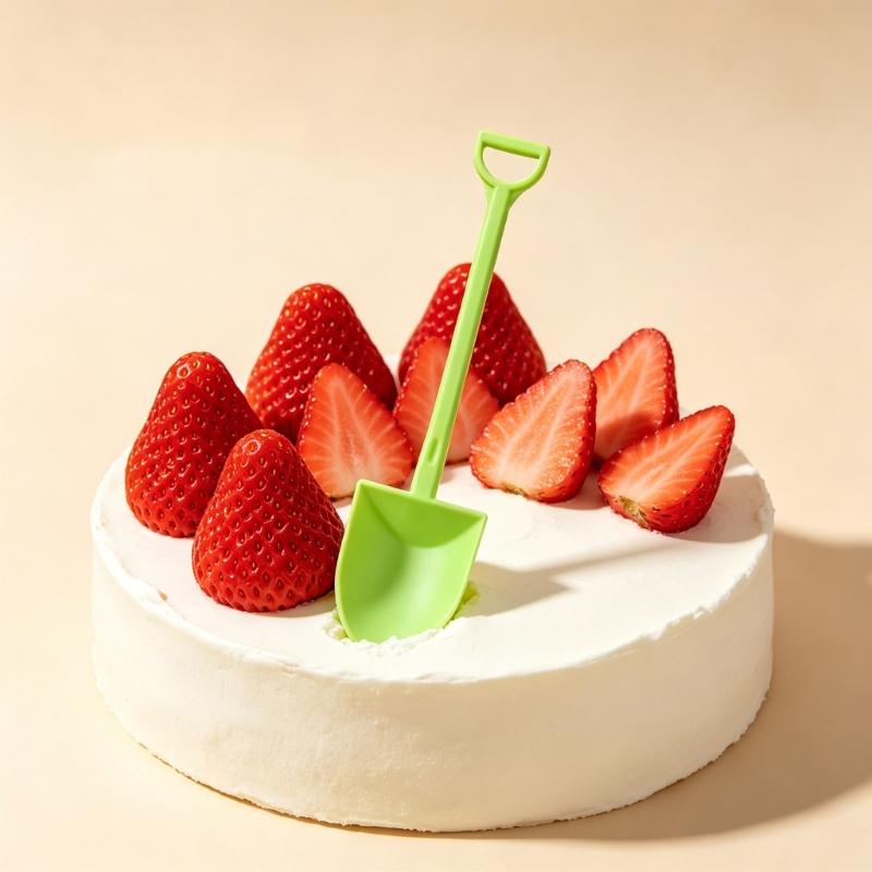 Party Dessert Set 100 Count Sleeved, Disposable Plastic Mini Shovel Set for Cake Tasting, Family Treat Tables and Office Sharing Use