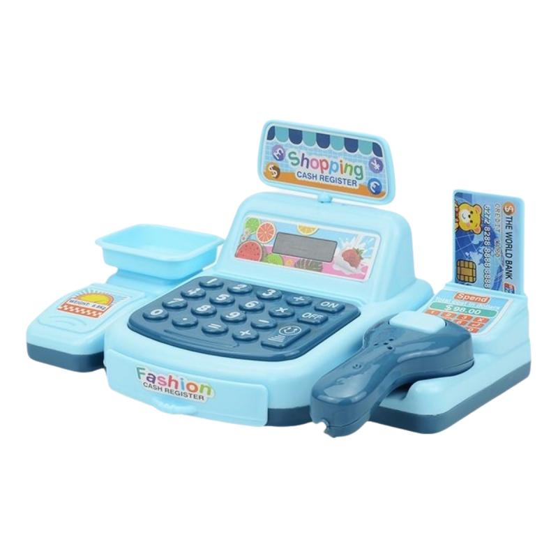 1 Set Electronic Game Lighting And Sound Effects Supermarket Cashier Toy Simulation Shopping Cash House Toys