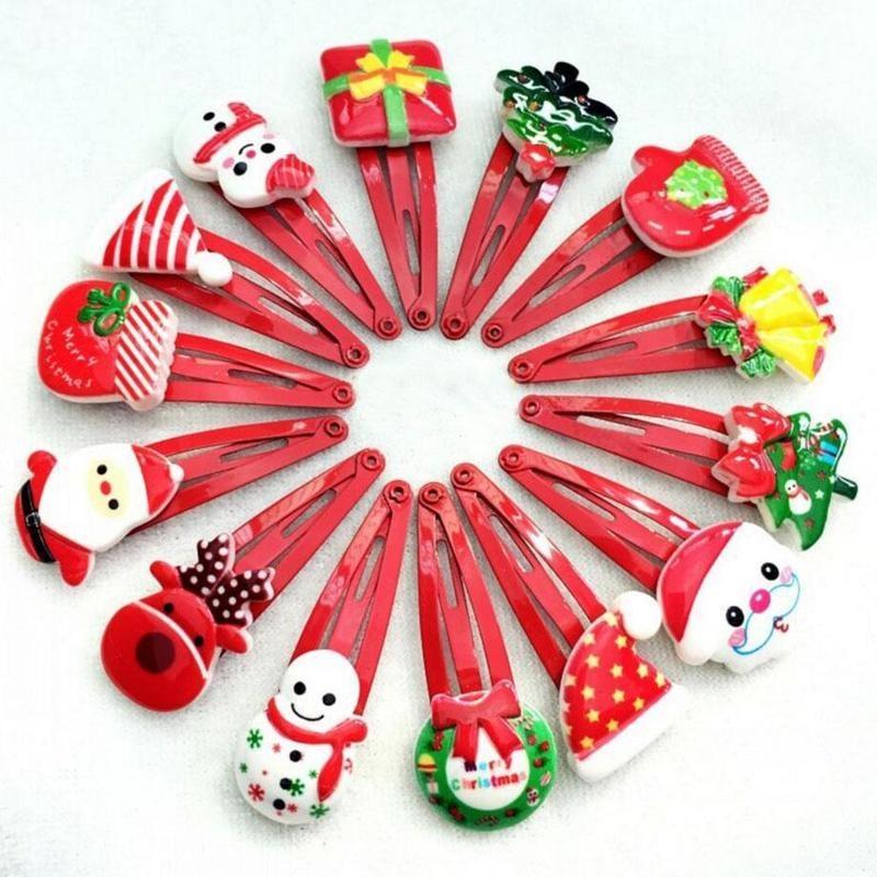 10pcs Kids Girl Candy Hairpin Baby Hair Clip Christmas Barrettes(random Style)