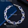 WWJ Rainbow Mystical Cubic Zirconia Leaf Design Tennis Bracelet for Women