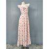 Foreign Trade Order French style Sling Exquisite Print Comfortable Vacation Lady Strap Big Hemline Island Personality Sweet Dress