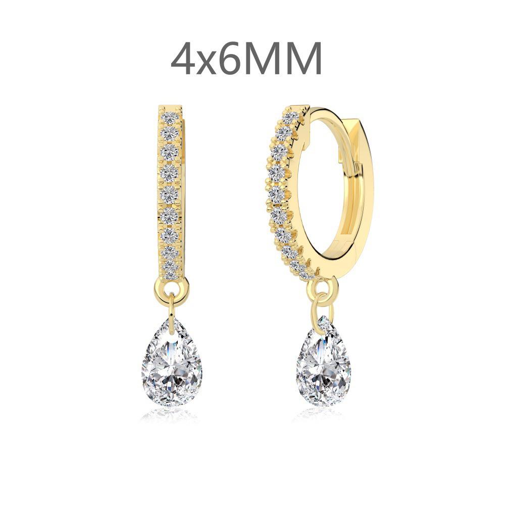 Japanische & Koreanische S925 Sterling Silber Geometrische Zirkon Ohrstecker für Damen - Elegantes, Vielseitiges, Leichter Luxus Modeaccessoire