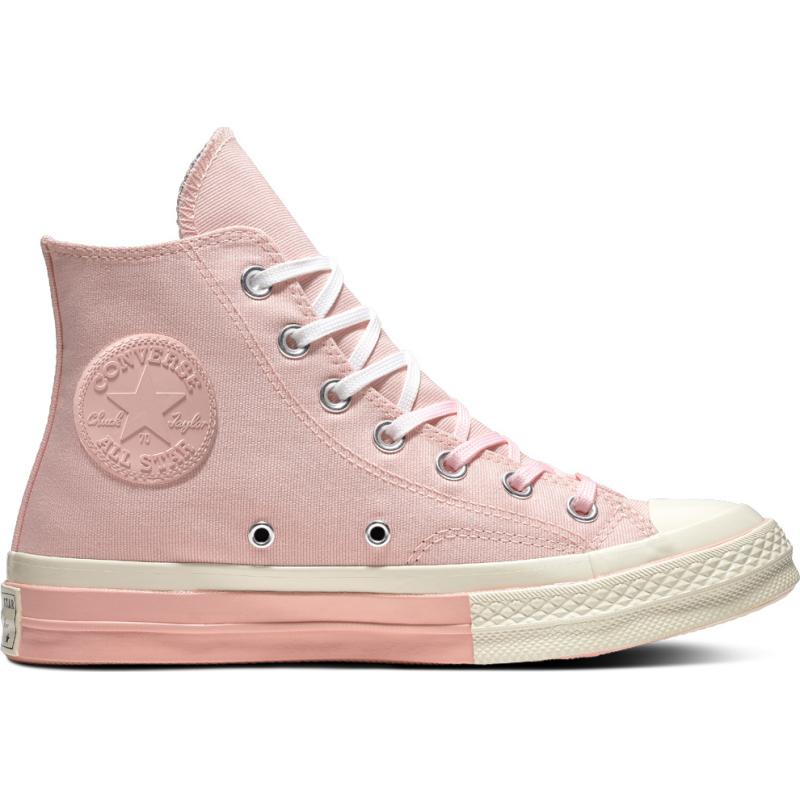 Converse Chuck Taylor All Star 1970s Comfortable and Versatile High-Top Canvas Shoes Unisex Pink White