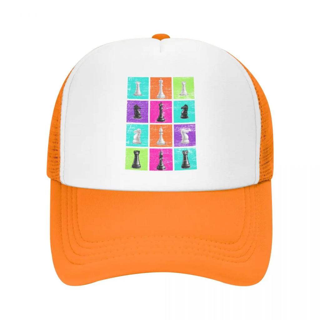Custom Retro ChessUnisex Chess Baseball Cap Women Unisex Personalized Adjustable Chessboard Game Trucker Hat Sports Snapback Dad Hats