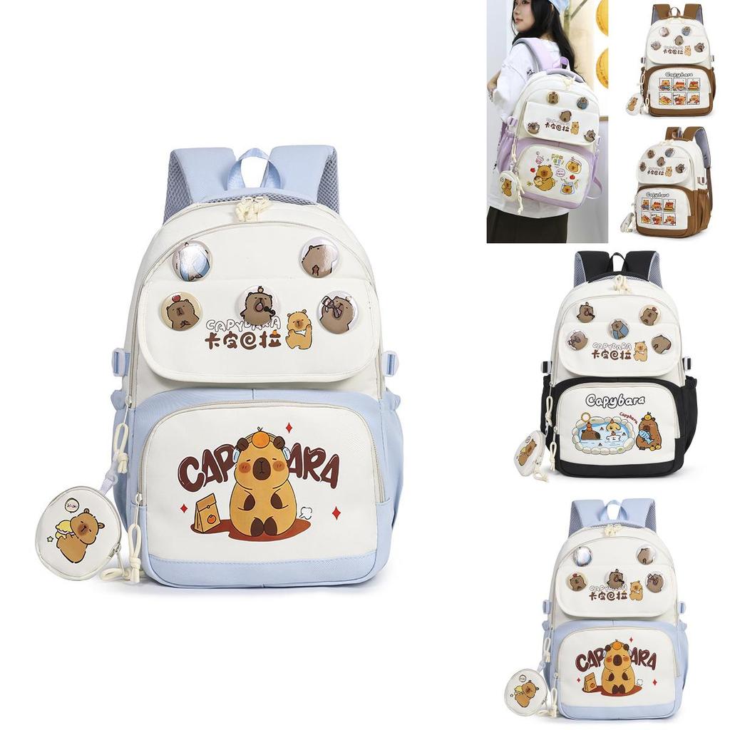 Capybara School Bag For Kids With Large Capacity And Cartoon Design For School Use