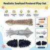 Kids Kitchen Toy Set Simulated Lobster Crab Fish Chicken Fun Cutting Food Big Size DIY Assembly Model for Kids Early Education