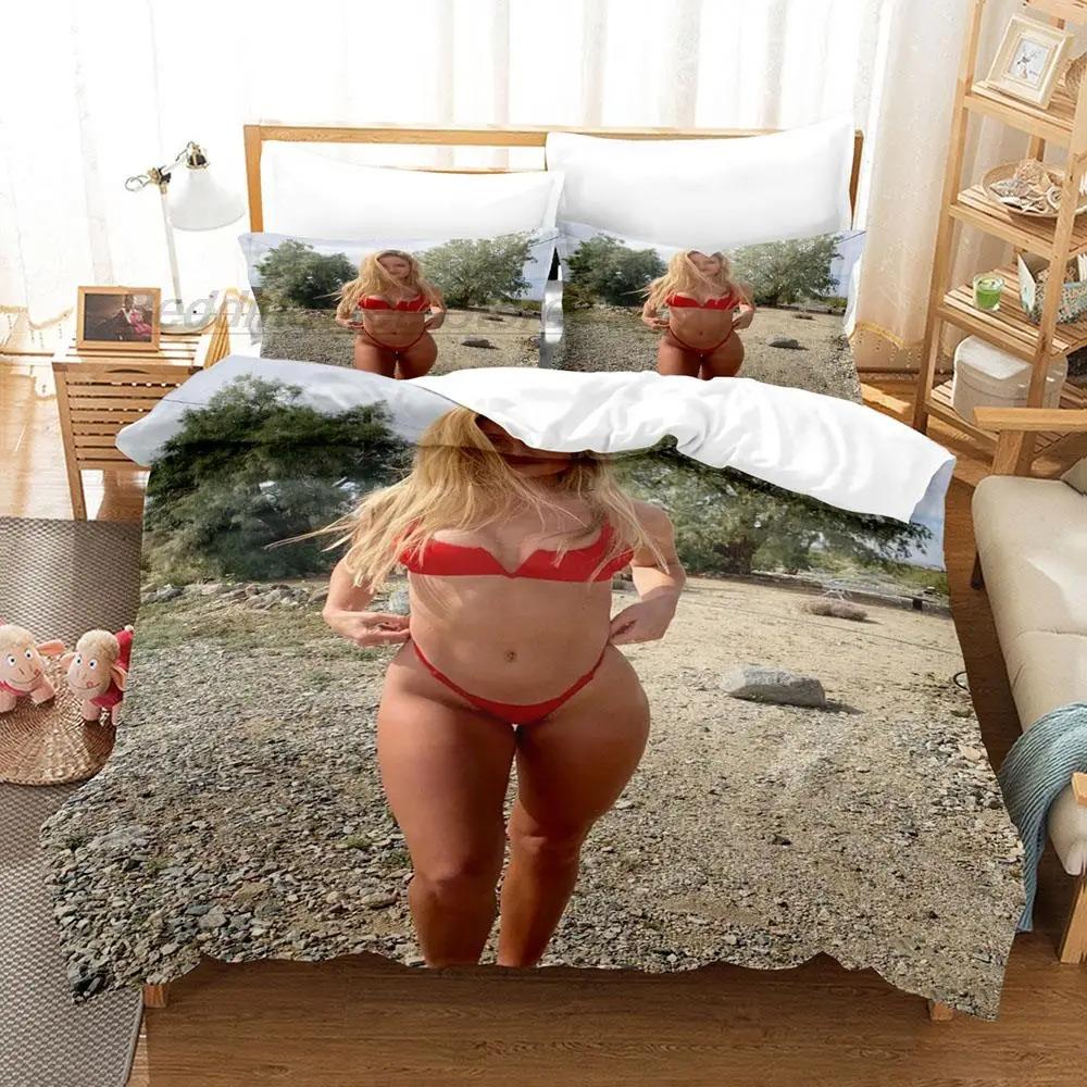 Bikini Anime Beauty Bedding Set Single Twin Full Queen King Size Bed Set Aldult Kid Bedroom Duvetcover Sets Europe and America