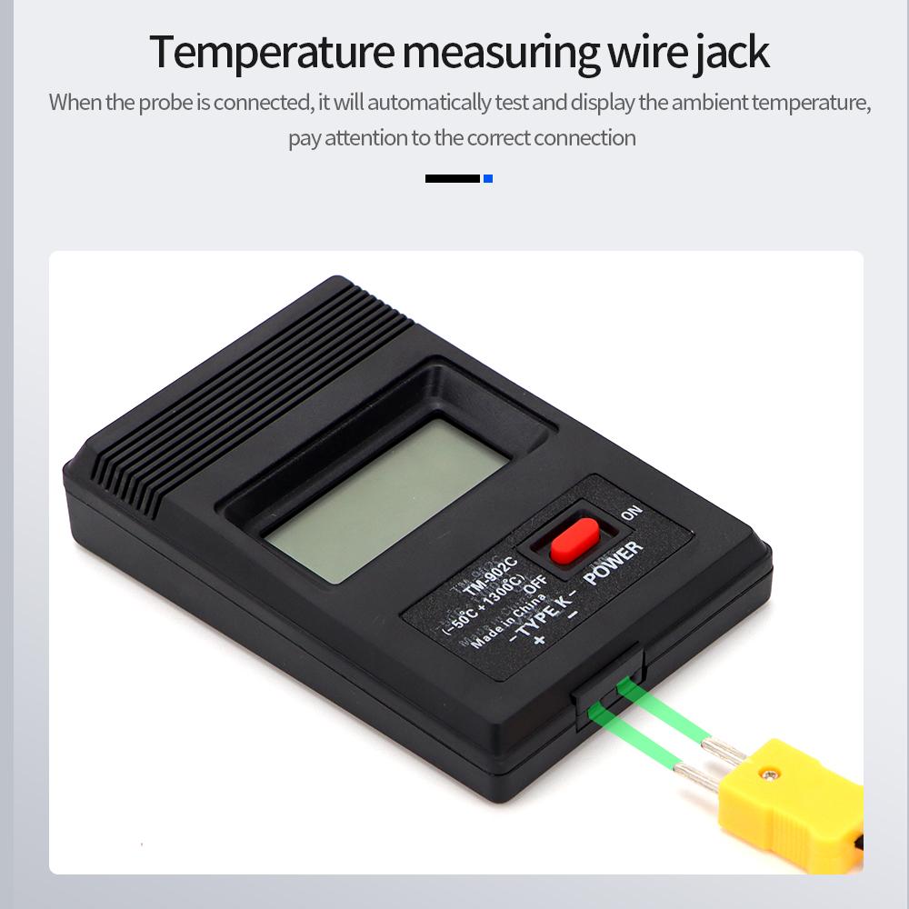 Digital K Type Thermometer Sensor + Thermocouple Probe Detector -50℃ to1300℃ Temperature Meter