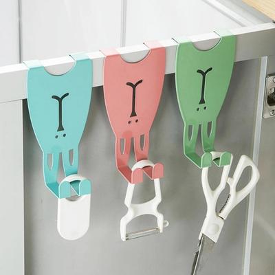 Wardrobe Wall Hanger Not Damage Door Durable Household Bedroom Kitchen Hang Bag Clothes Towels Cupboard Rear Hanger Coat Hook