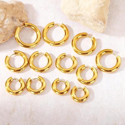Französische Light Luxury 5.0 Punk Ohrstecker – Einfaches schlichtes Band für Damen