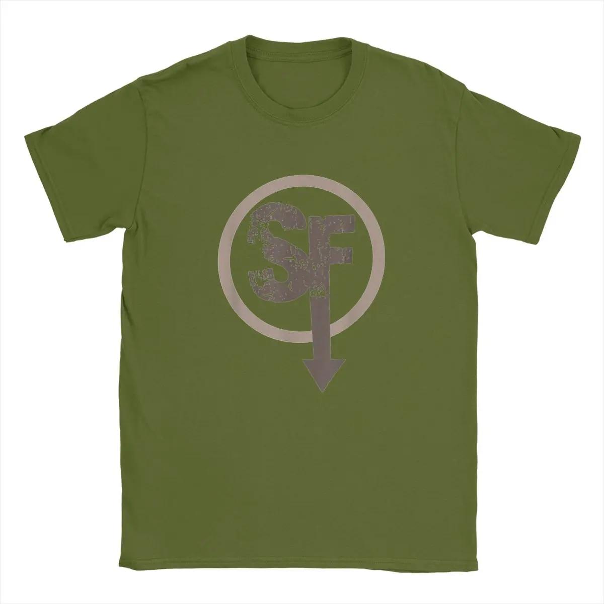 

Anime Sally Face Logo SF Men s T Shirts Hip Hop Sanity s Fall Larry Novelty Tee Short Sleeve Round Collar T-Shirts 100% Cotton 4XL