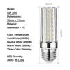 10X Led Corn Light Bulbs Smd 2835 Energy-saving Bulb 3-light-colors 6000k 4500k 3000k Pc/shell E14 Ses 85-265v 220v 20w 40w Lamp