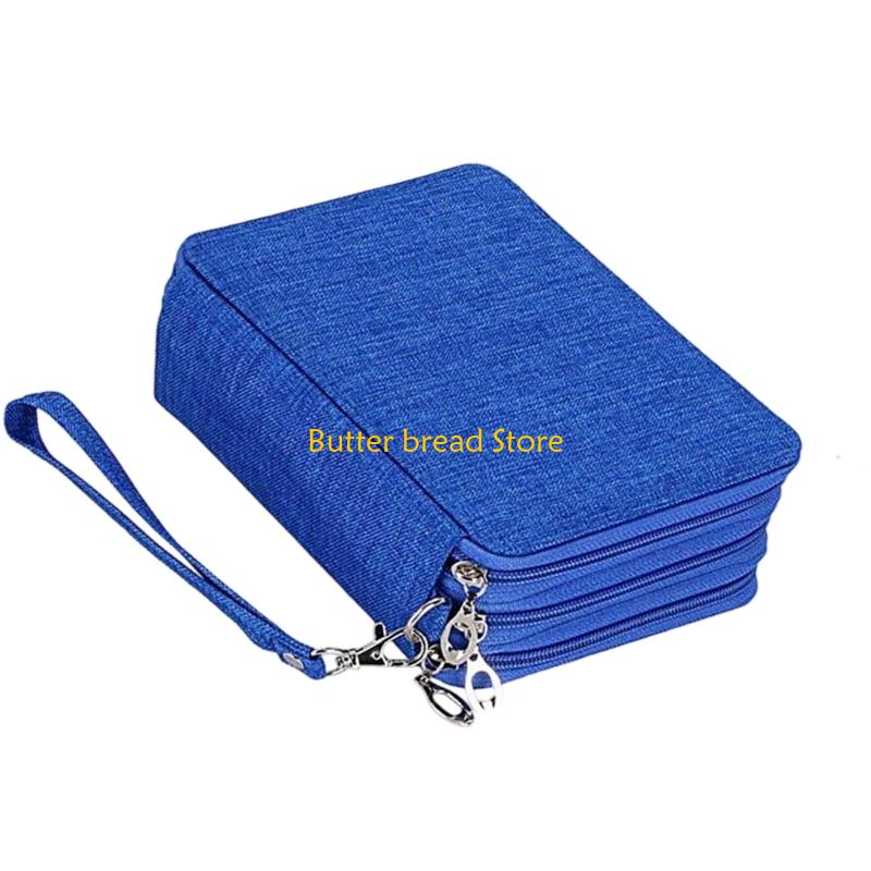 W89C Pencil Case Portable Pencils Organiser Pen Bag Stationary Case Coloured Pencils Holders for Girls Boys Adults