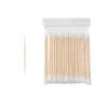 100Pcs 7cm/2.75inch Long Double Pointed Tip Cotton Swabs with Wooden Sticks Cleaning Swabs Buds Cosmetic Tipped Applicator for Makeup Eyebrow Tattoo