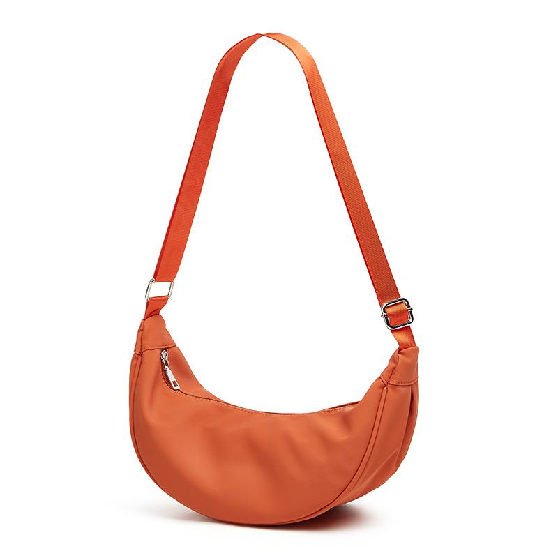 

Новая летняя простая модная сумка женская однотонная сумка через плечо и мессенджер свежий и легкий тренд сумка-пельмень универсальная оранжевый