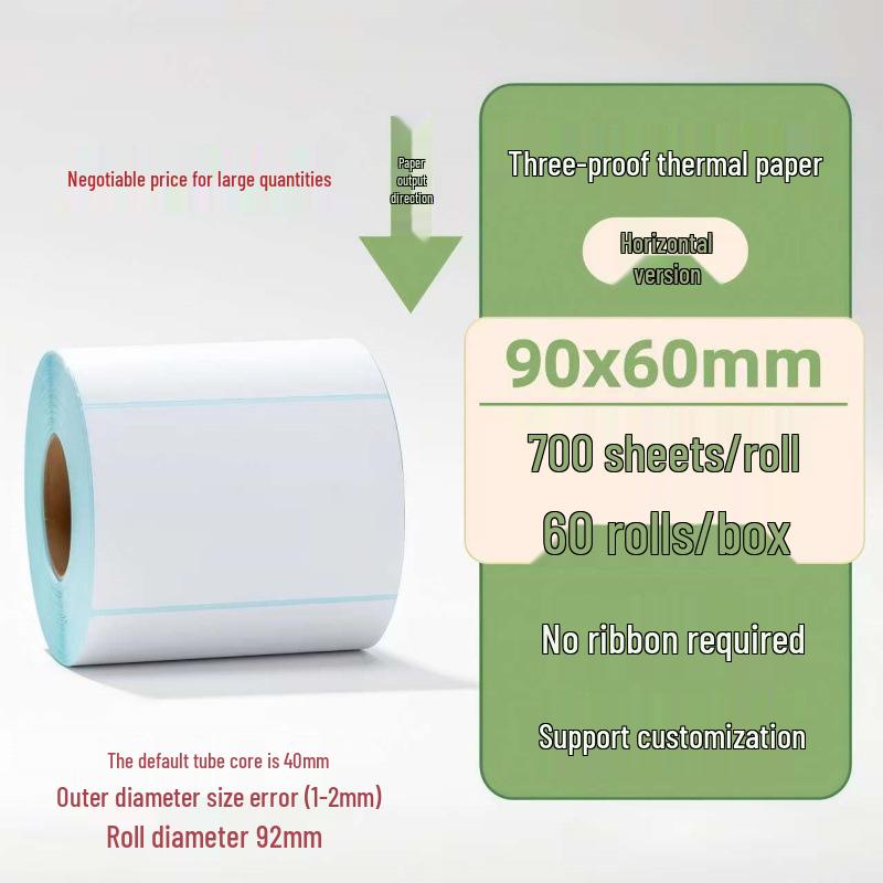 Samoprzylepne etykiety termiczne na kody kreskowe 100×150 mm - Trwałe i wodoodporne do logistyki