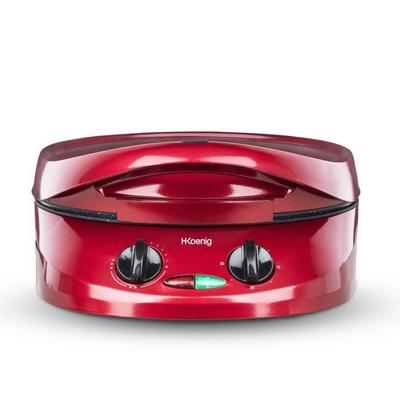 Express Pajmaskin HKOENIG - TRT180 - Pizza Ugn - Multifunktionell Multicooker - Temperatur upp till 210°C - Röd - 1800W