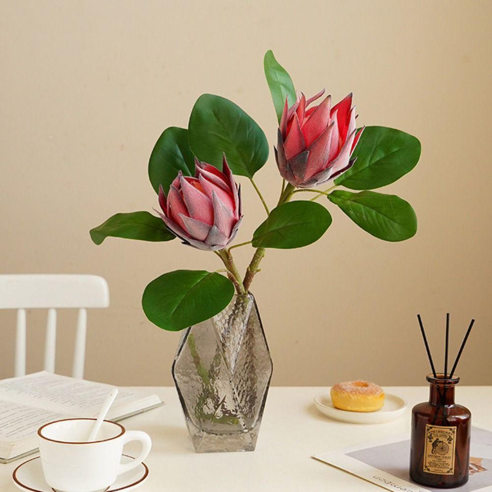

Plastic Fake Plants Single Branch Monarch Flower Table Decoration Artificial Flower Party розовый