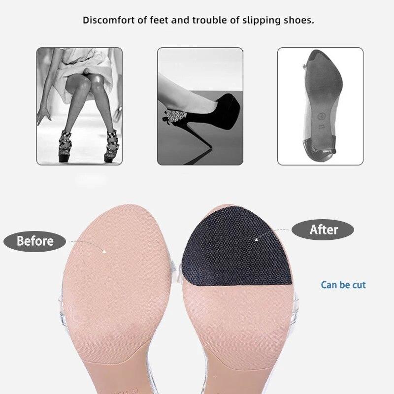 Self-Adhesive Non-Skid Shoe Sole Pads High Heels Grips Cushion Pad Anti-Slip Odorless Rubber Sticker Protector for Shoes Bottom