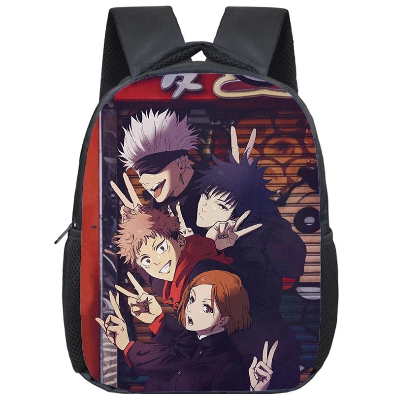 Anime Jujutsu Kaisen Backpack Boys Girls Kindergarten Book Bag Children School Bags Manga Gojo Satoru Yuji Itadori Backpack Gift