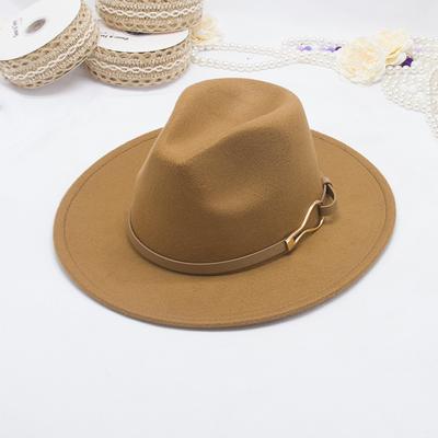 Hat Soft Fedora Hat Women Big Wide Brim 9.5cm Vintage Khaki Felted Jazz Hat Winter Formal Dress Cap Sombreros De Mujer