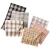Korean Atmosphere Scarf for Women In Autumn and Winter Versatile for Couples Students Thickened Long Warm Plaid Shawl Dual Use