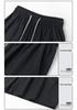 Plus Size Ice Silk Quick-Dry Outdoor Sports Set: Short Sleeve Half-Zip T-Shirt & Breathable Shorts