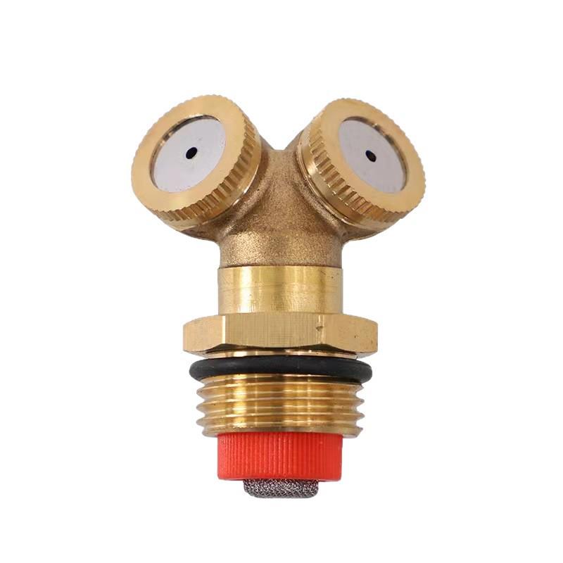 Copper Agricultural Sprayer Nozzle for Garden Seedling, Dust Removal, Cooling, and Pesticide Application with Single/Double Spray Option