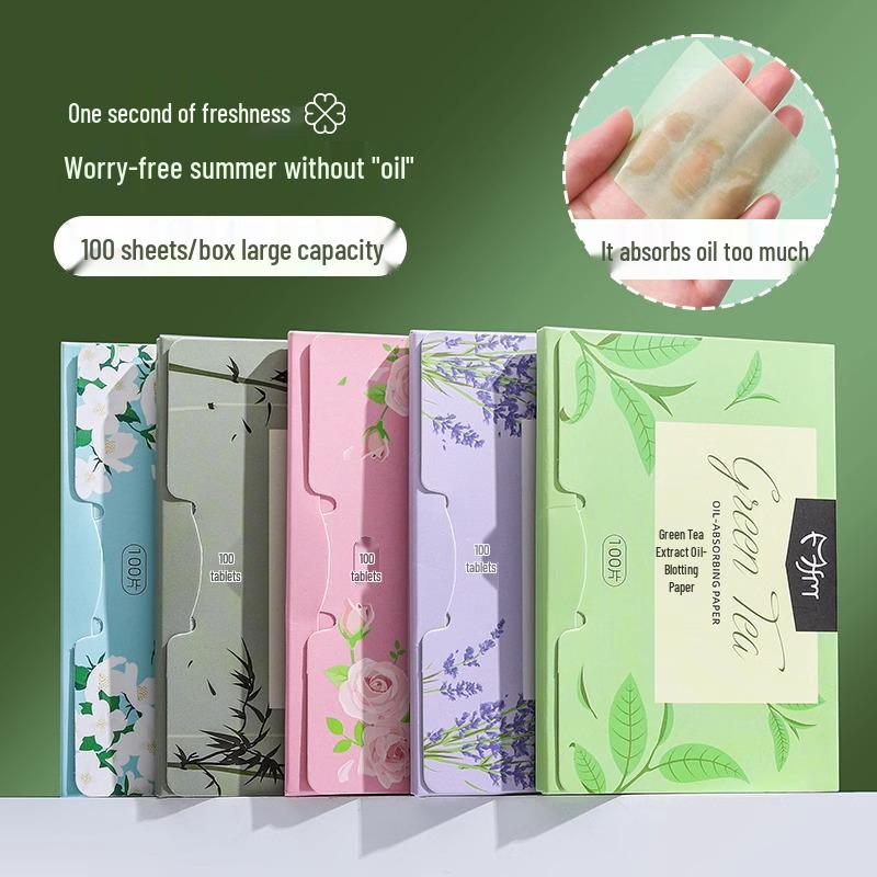 Pengyoui Portable Oil Blotting Facial Tissue - 300 Sheets for Summer Oil Control