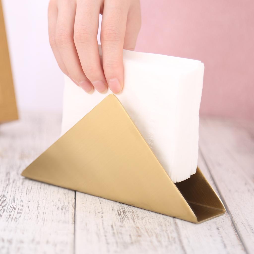 1 PC Paper Towel Holder Table Napkin Holder Rack Gold Plated Stainless Steel Storage Tower Holder Hotel Home Wedding Decoration