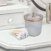 Qtip Dispenser Container with Lid Dustproof Makeup Pads for Countertop Vanity
