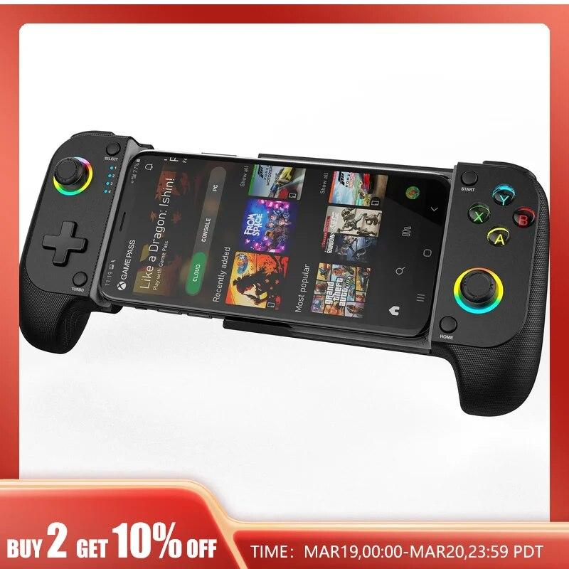 

Мобильный игровой контроллер для iPhone и Android с RGB-подсветкой, поддержкой Play PS Remote Play, Xbox Cloud и многого другого