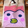 Cute Funny Face T-tamagotchi Kuchipatchi Mametchi Flannel Soft Warm Plush Blanket Sofa Living Room Bed Gift Home Car Portable