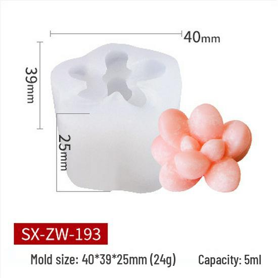 Mi Song Succulent Candle & Soap Silicone Mold for DIY Aromatherapy & Epoxy Crafts
